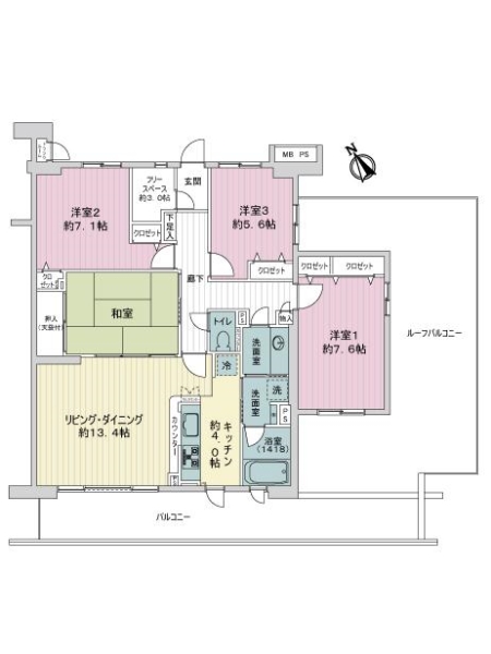 ライオンズテラス豊島園第２の間取図