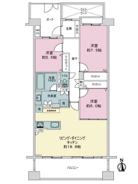 クリオ溝の口壱番館の間取図