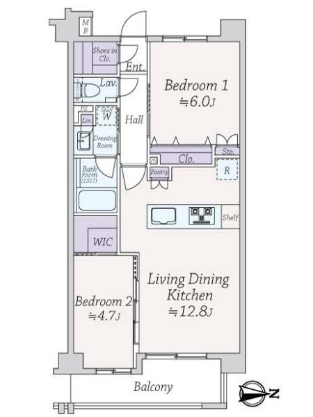 ファインスクェア明大前の間取図