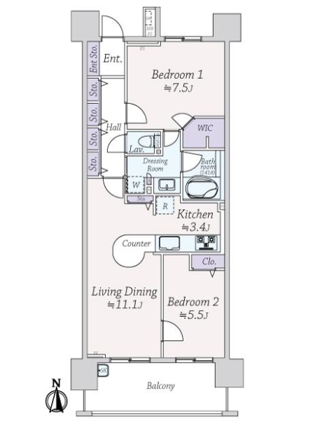 ライオンズ放出セントアリーナの間取図
