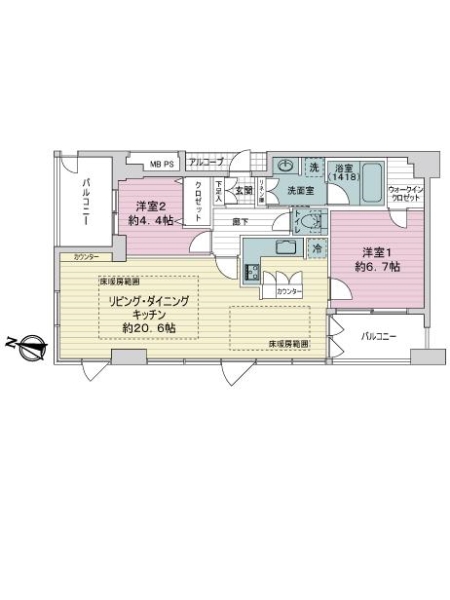 大阪ウエストゲートタワーの間取図