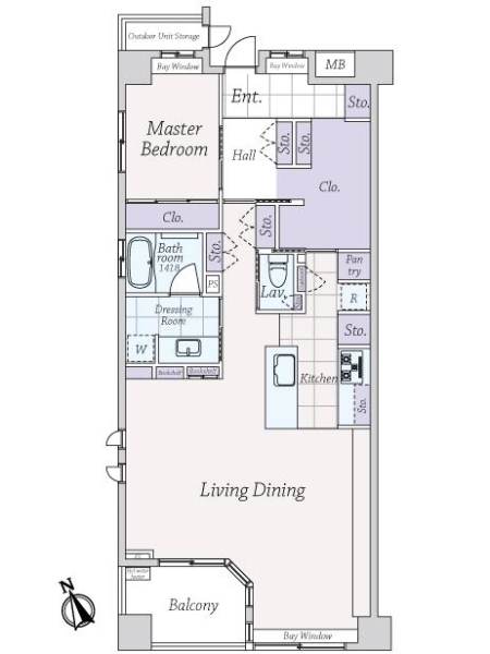 船橋本町ガーデンハウスの間取図