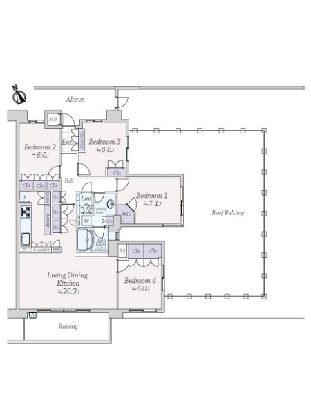 なかもずアイランズの間取図