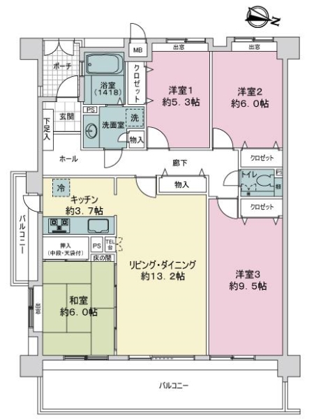 サンジュール・ステーション三苫の間取図