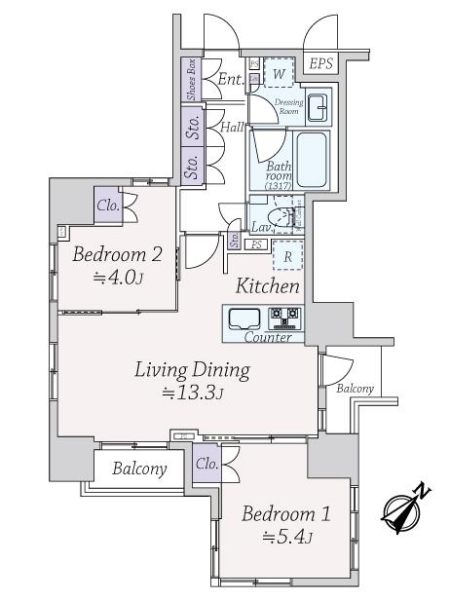 コノエ東日本橋駅前の間取図