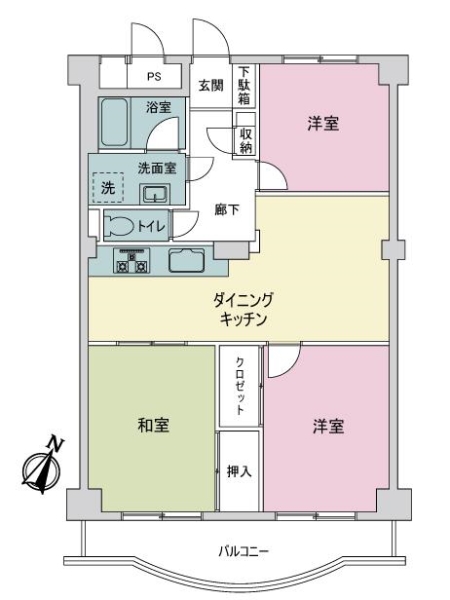 大森ハイツの間取図