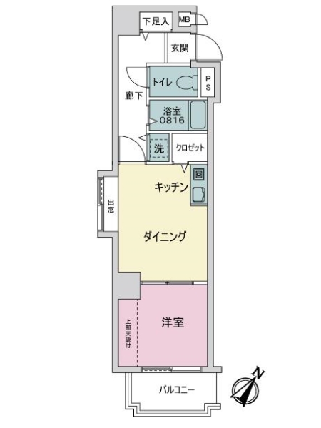 ライオンズマンション西新オレンジ通りの間取図