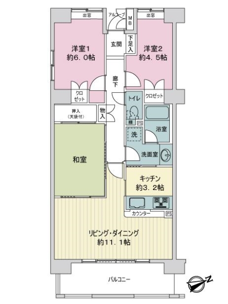 シスナブ池袋本町の間取図