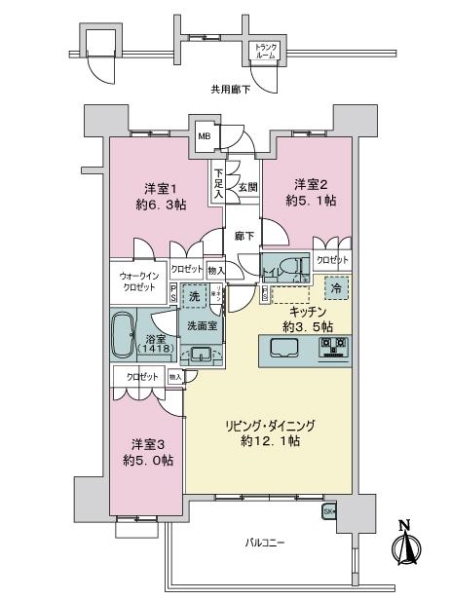 サンリヤン小戸の間取図