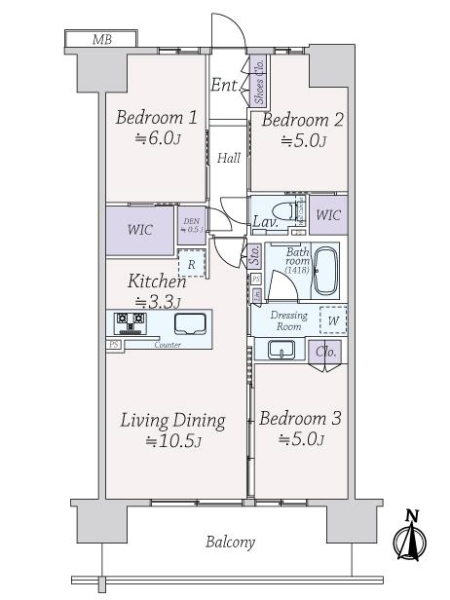 ガーデンハウス浦和常盤の間取図