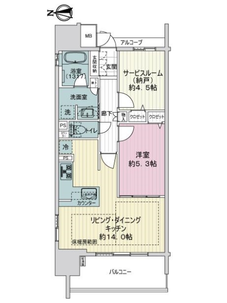 プレサンスグラン丸の内の間取図