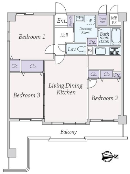 ライオンズマンション東花園の間取図
