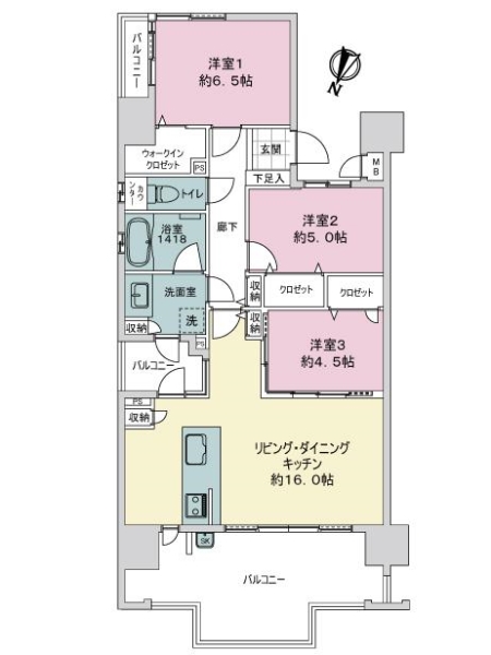 レジア赤坂テラスの間取図