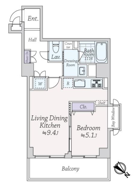 ワコー月島マンションの間取図