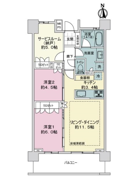 ライオンズ立石レジデンスの間取図