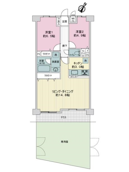 ライオンズプラザ竹の塚の間取図