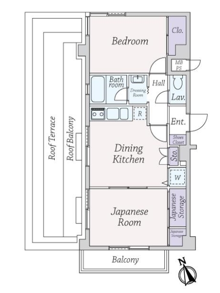 タウンハイツ尾山台の間取図