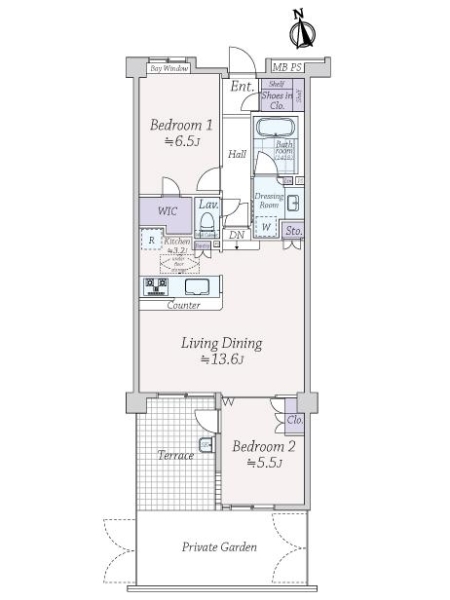 ライオンズ武蔵境プリマージの間取図