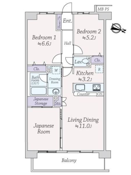 ライオンズガーデン横濱寺尾オークステージの間取図