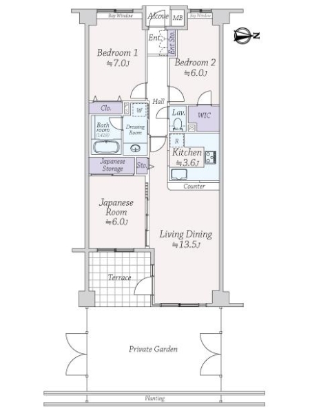 ライオンズガーデン砧公園の間取図