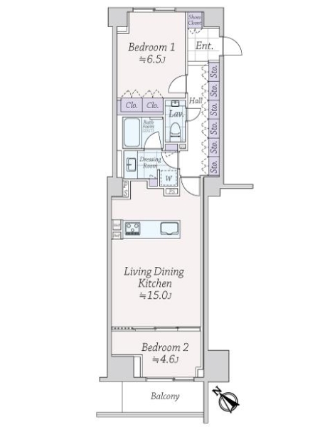 Ｂｒｉｌｌｉａ代官山プレステージの間取図