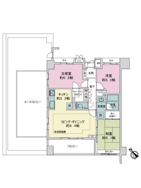 クレッセント鶴見中央シーズニアの間取図