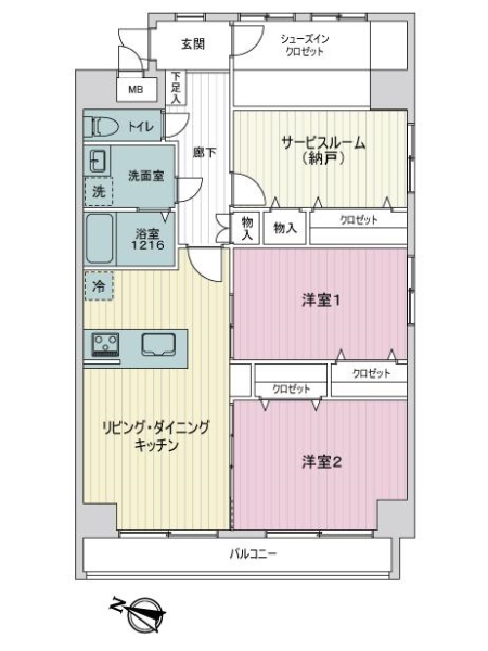 朝日サンライズ川崎の間取図