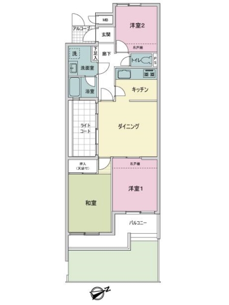 ライオンズマンション調布台の間取図