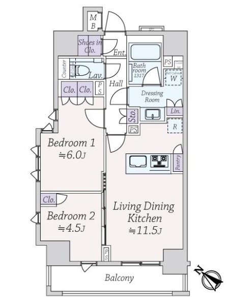 ルジェンテ文京根津の間取図