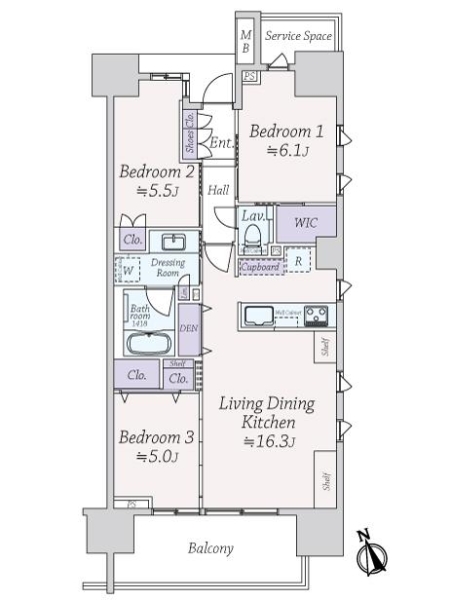 プラウド船橋本町通りの間取図