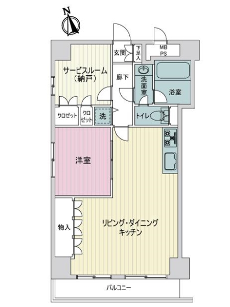 ライオンズマンション国泰寺の間取図