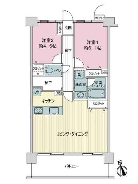 ライオンズマンション練馬北町の間取図