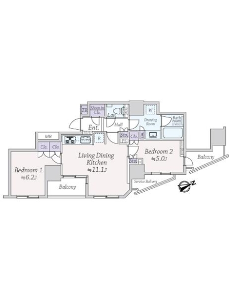 プレミスト三鷹の間取図