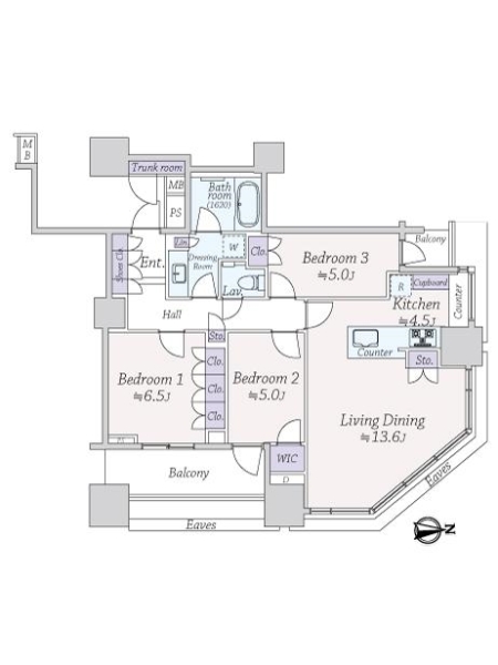 パークシティ大崎　ザ　タワーの間取図
