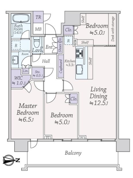 パークタワー晴海の間取図