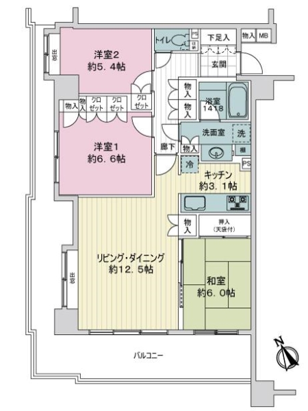 クレド清澄庭園の間取図