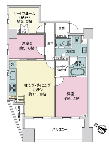ライオンズ町田クロスデュオの間取図