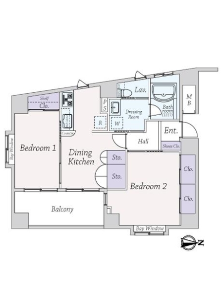アーバンキャッスル王子の間取図