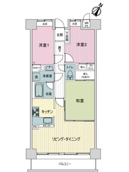 サンシティ西条の間取図
