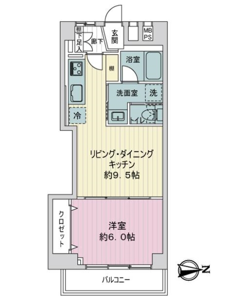 秀和目黒駅前レジデンスの間取図