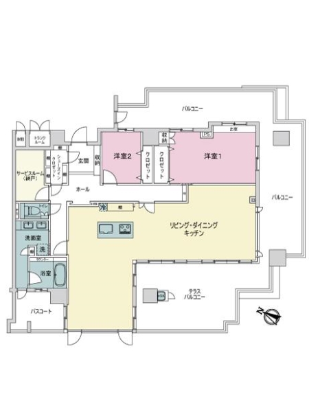 ＣＬＵＢ　ＴＨＥ．薬院ステーションタワーの間取図