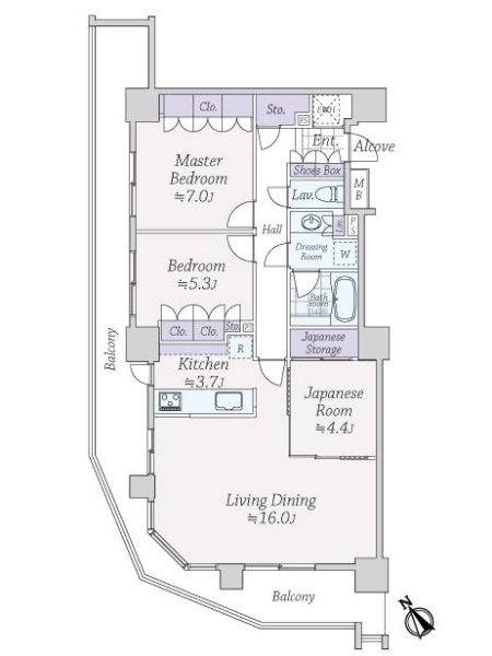 エルザ世田谷の間取図