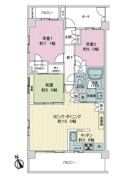 イトーピア大泉学園フィネシアの間取図