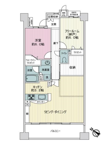 ライオンズマンション金山ニューシティの間取図