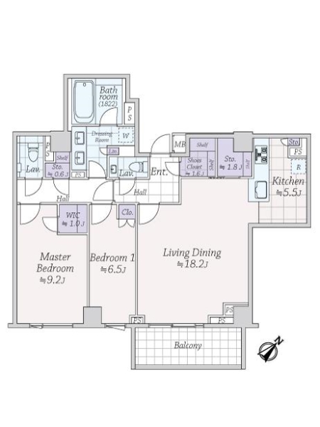 ウエリス代官山猿楽町テラスの間取図