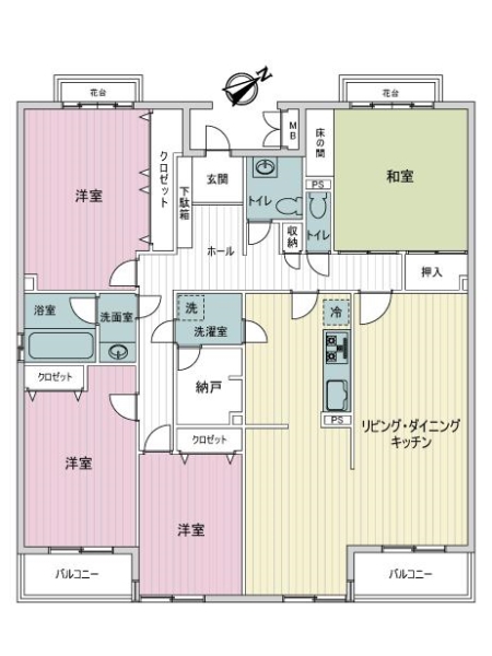 石神井ガーデンハイツの間取図