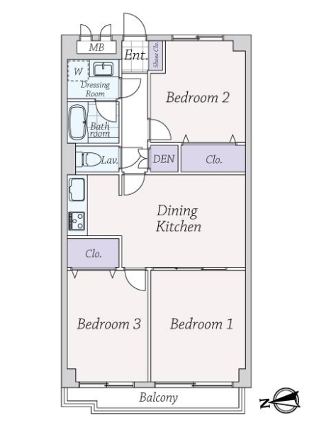 シャンボール南砂の間取図