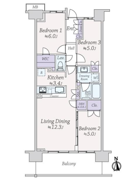 オハナ蕨錦町の間取図