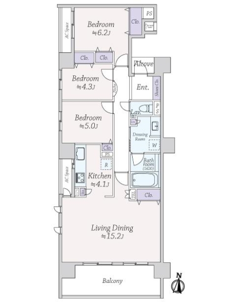 ライオンズマンション大宮大門町の間取図