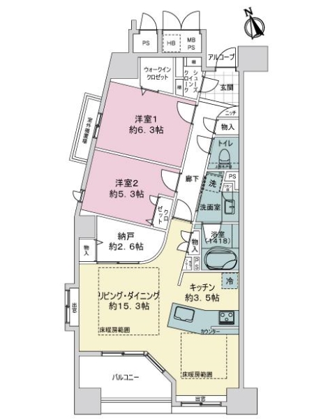 ライオンズ星ヶ丘ＥＡＳＴの間取図